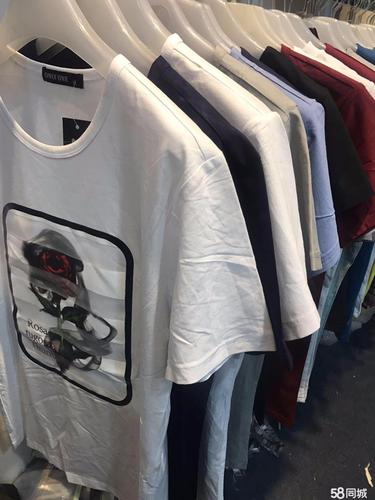 外贸尾货库存服装批发,男女装短袖t恤批发